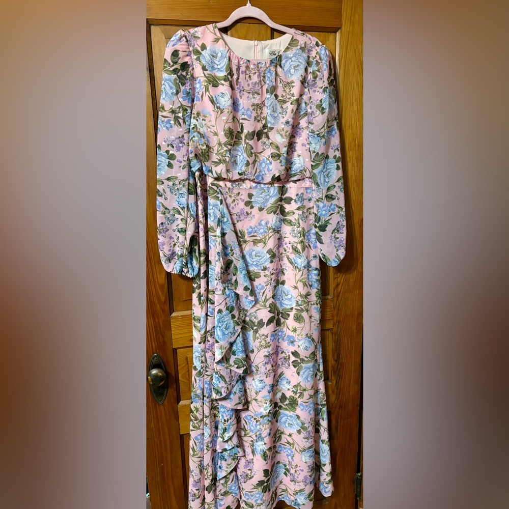 Eliza J long sleeve floral dress